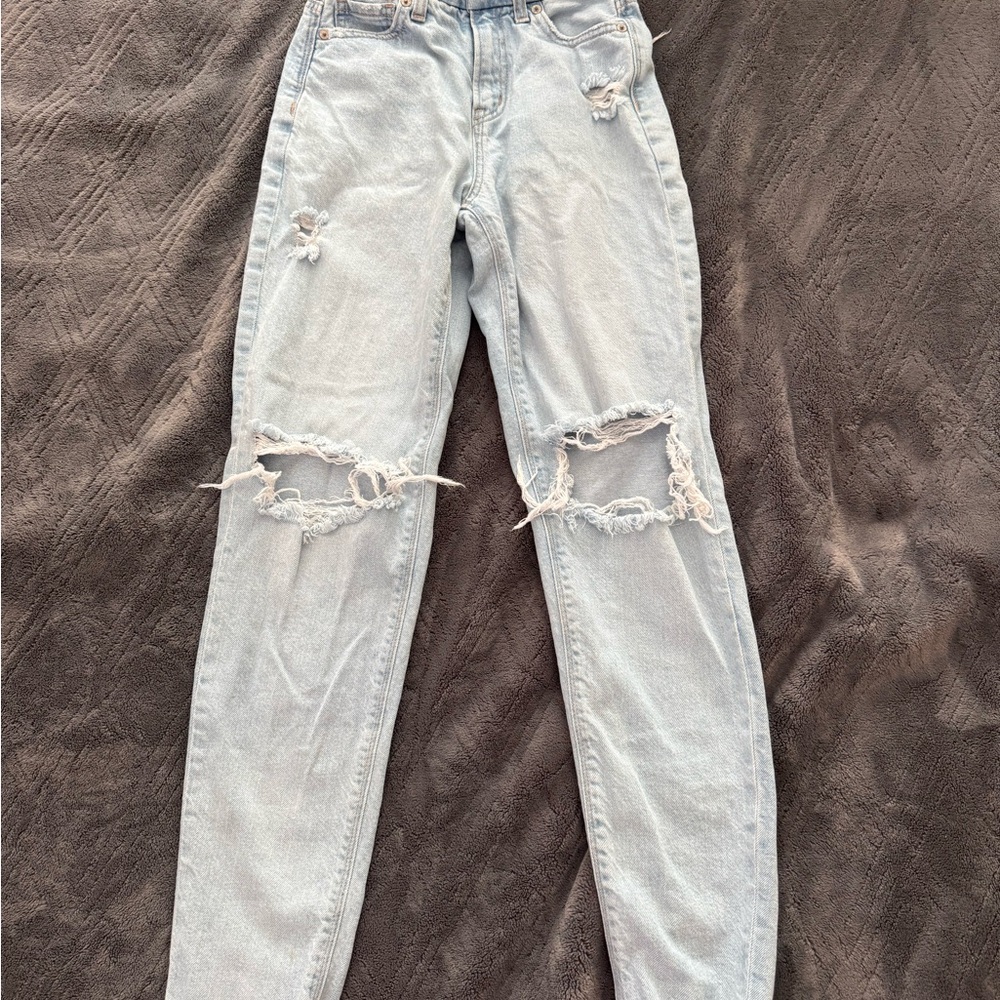 Blue Skinny Distressed Jeans